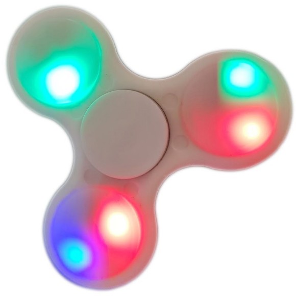 Hand-Spinner, Weiss, LED