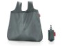 Reisenthel Tasche Mini Maxi Shopper Pocket Black Schwarz Einkaufstasche aus Polyester, Grau