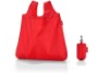 Reisenthel Tasche Mini Maxi Shopper Pocket Black Schwarz Einkaufstasche aus Polyester, Rot