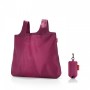 Reisenthel Tasche Mini Maxi Shopper Pocket Black Schwarz Einkaufstasche aus Polyester, Violett